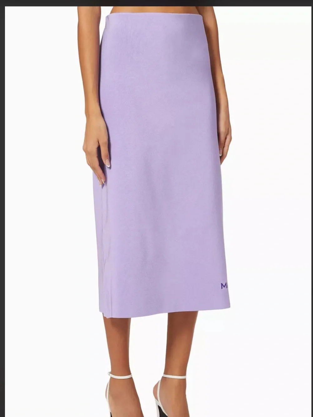 Marc Jacobs Lavender purple Logo Knit Tube Midi Skirt sz XS